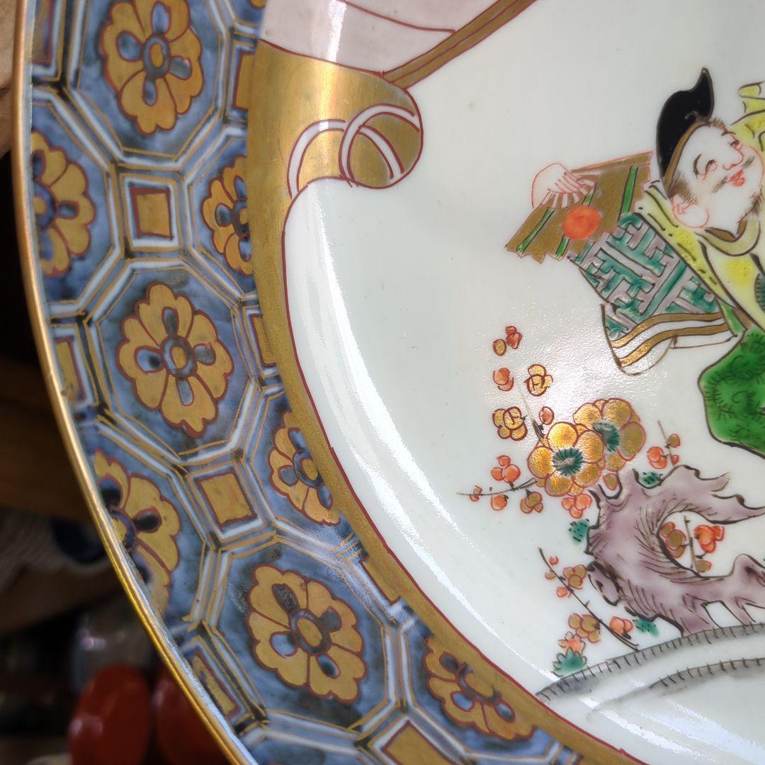 骨董 古伊万里 鉢 大中小 恵比寿 美品 盛り鉢 器 染錦 ３つ 飾り鉢