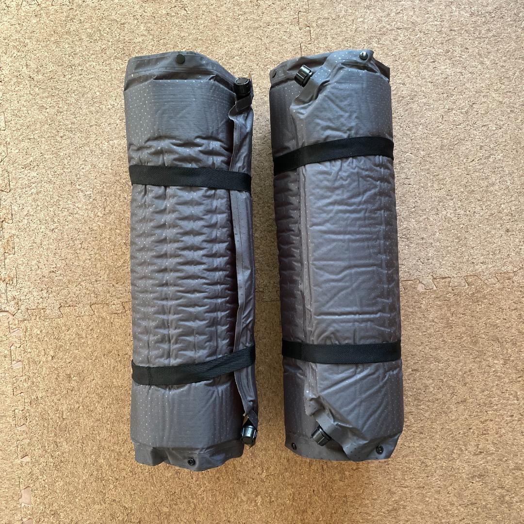 【1度使用のみ・2個セット】WAQ インフレータブルマット 厚さ8cm タン