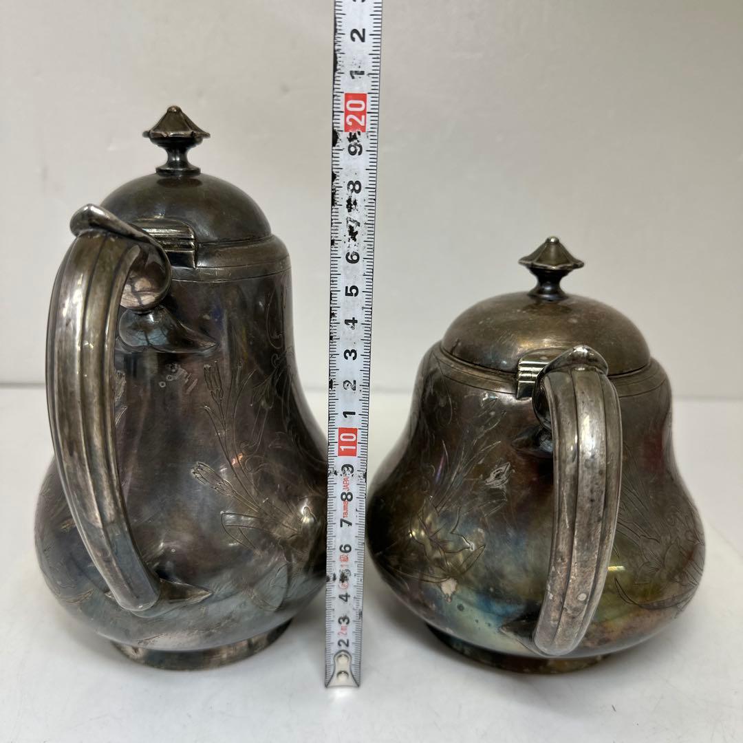 クリストフル　彫金天秤ホールマーク　ポット2点　1558g 東さ7-0414⑤