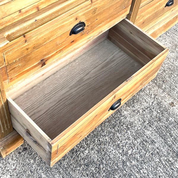 ビンテージ　ガラスキャビネット　大型カップボード　ブックケース　古材