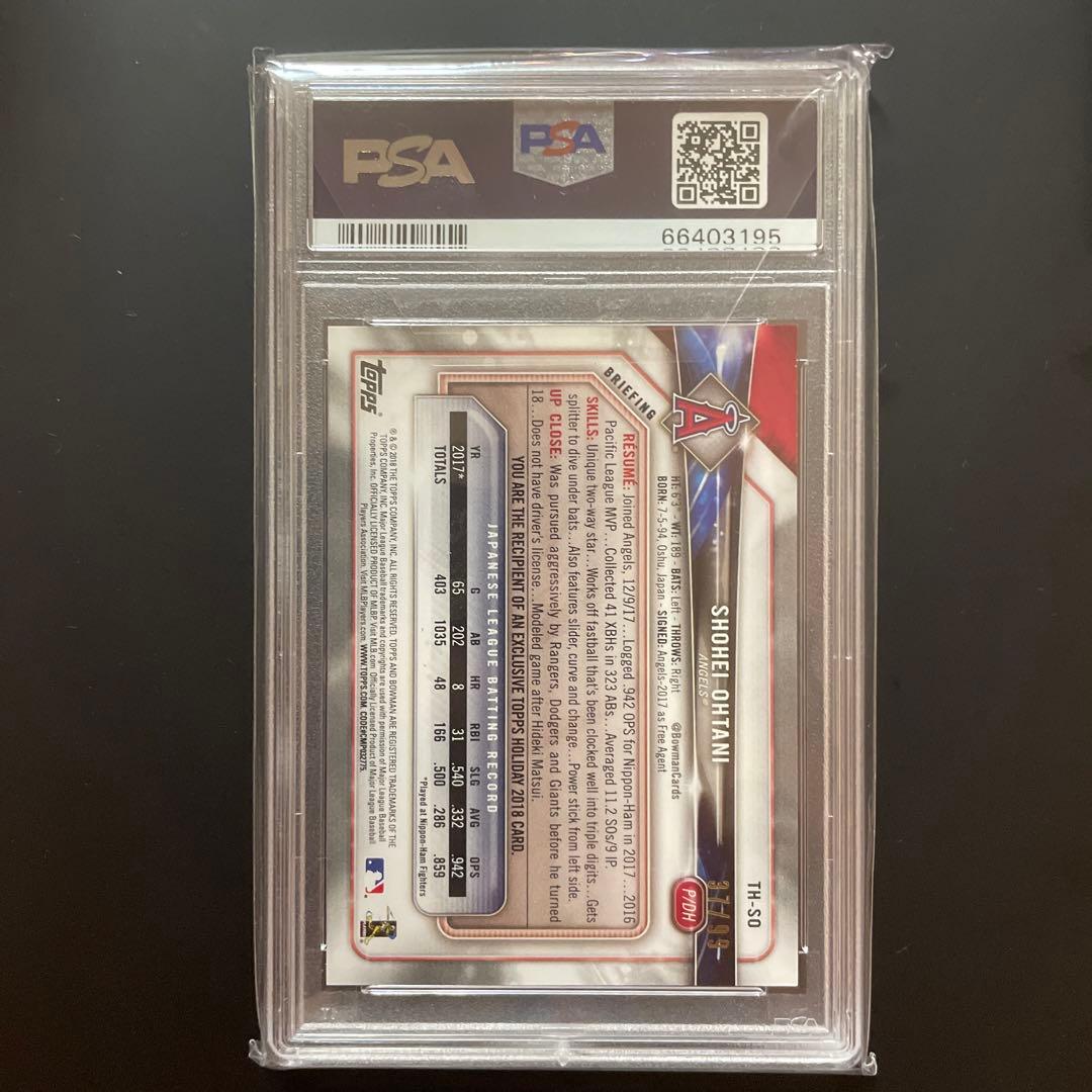 大谷翔平 bowman rc 99シリ psa8 2018 topps