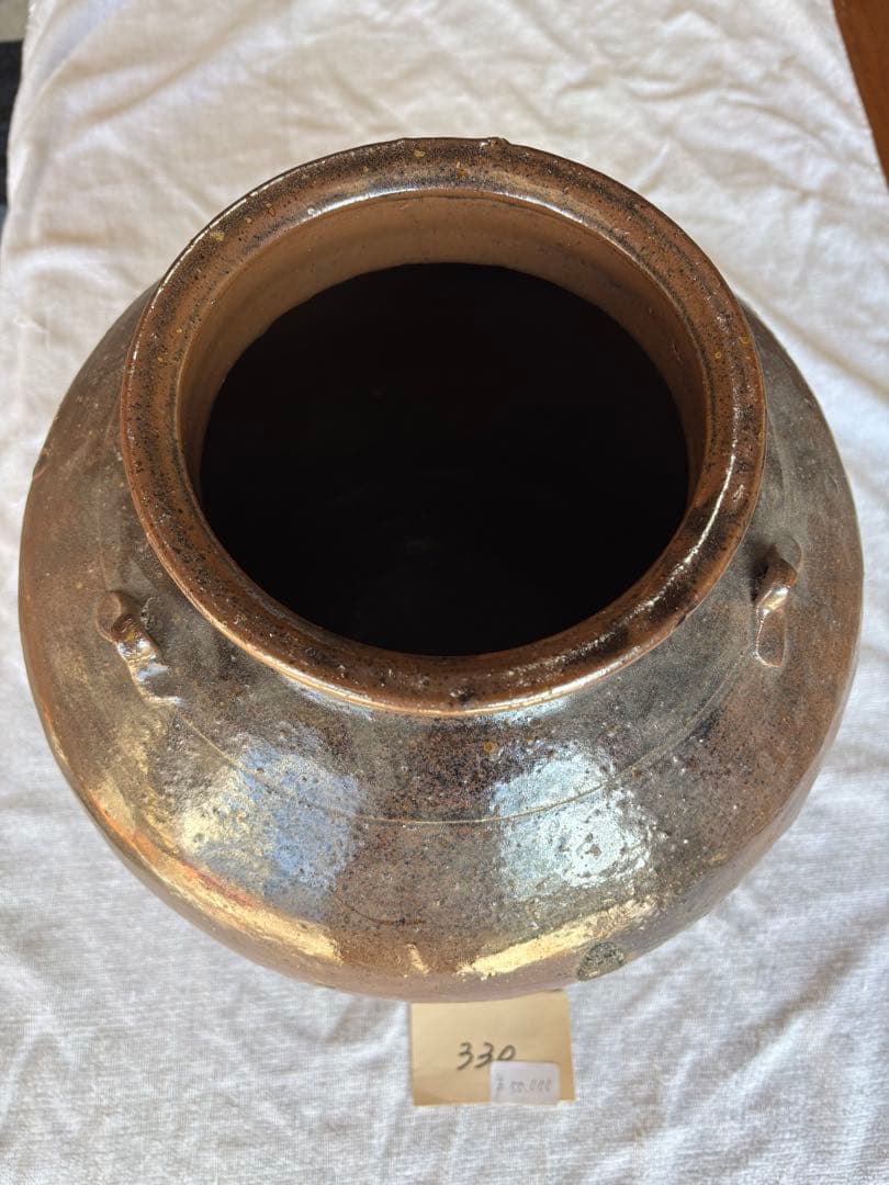 備前焼　三耳壷　古美術　花器 置き飾り