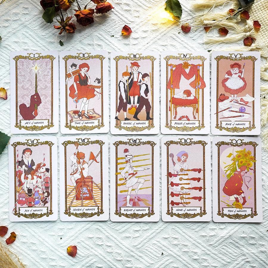 【正規品タロットカード】レトロかわいい✨少女マンガのようにキラキラしたデッキ