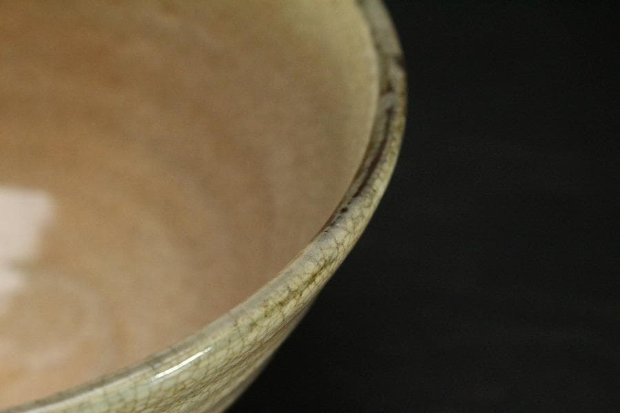 茶道具 灰志野 茶碗 寺田美山造 共箱 美品 739