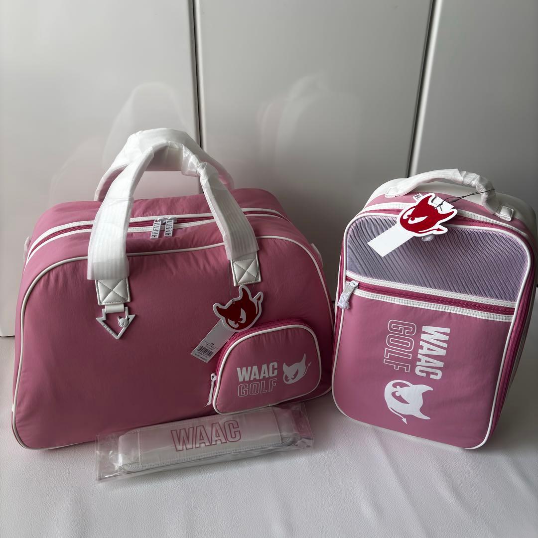 【新品】WAAC レディース　ボストンバッグ　シューズバック　ピンク　2点