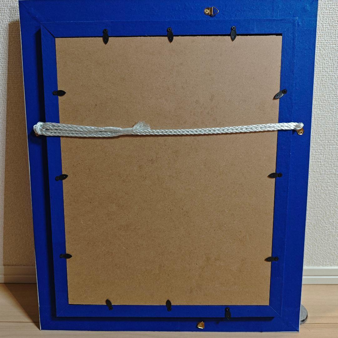 希少　ロッカクアヤコ　サイン入り　アクリル油彩画　額縁付き