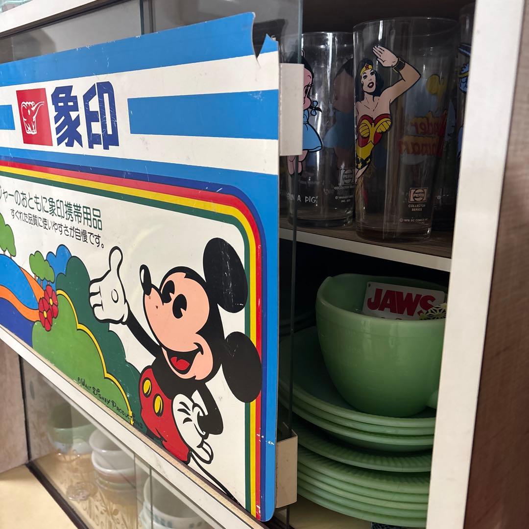 昭和レトロ　販促用看板　象印　ミッキーマウス　 非売品　1961年〜1974年