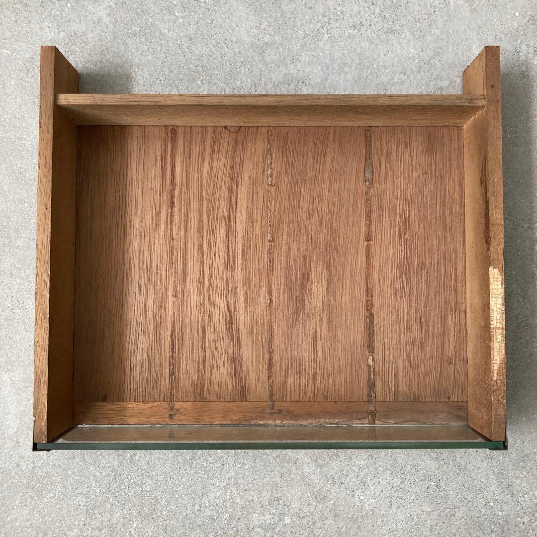 古家具 古道具 引き出し 前面ガラス 収納家具 ヴィンテージ家具