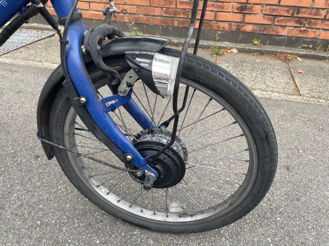 電動アシスト自転車 青色 折りたたみ式