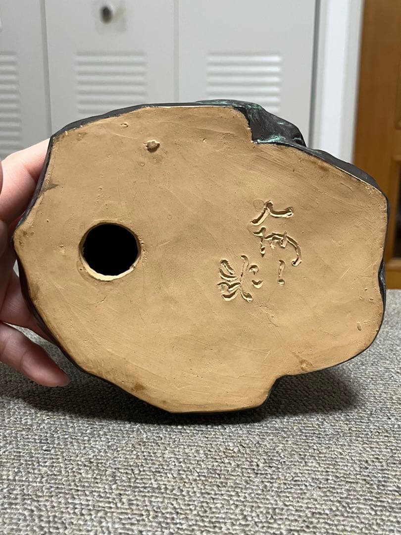 昭和レトロ 座像 伝統工芸 工芸美術 ブロンズ像 在銘 時代物 古美術 骨董