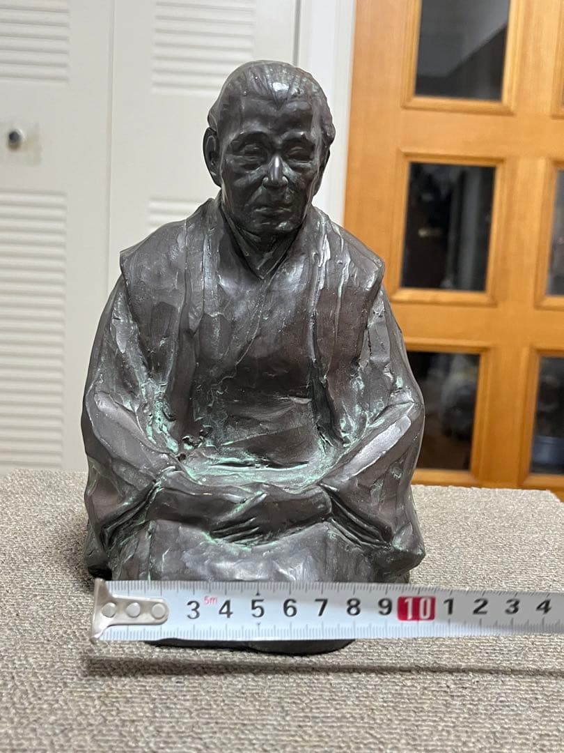 昭和レトロ 座像 伝統工芸 工芸美術 ブロンズ像 在銘 時代物 古美術 骨董