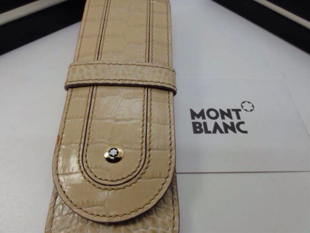 最高級２点セット★モンブラン　ボエム・クロコデザイン本革ペンポーチ&カードケース