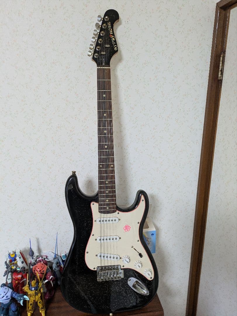 ジプシーローズ　エレキギター　ブラック　 ラメ入りGYPSY ROSE　ストラト