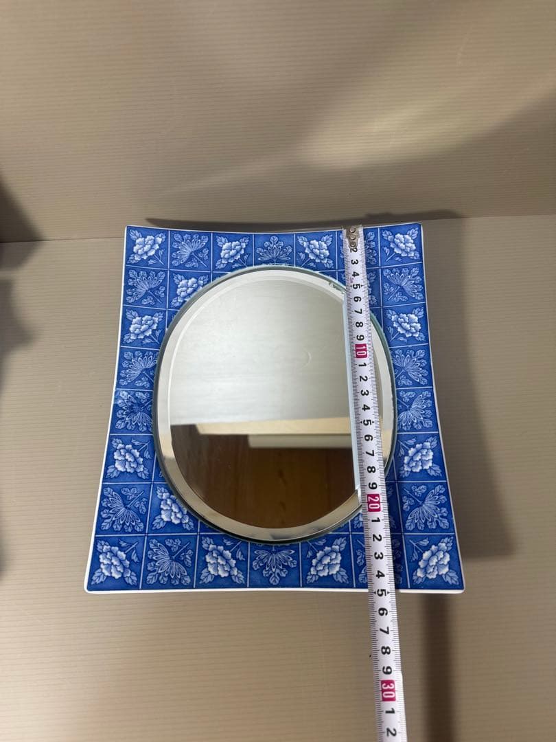 2090 香蘭社　染付花文　鏡