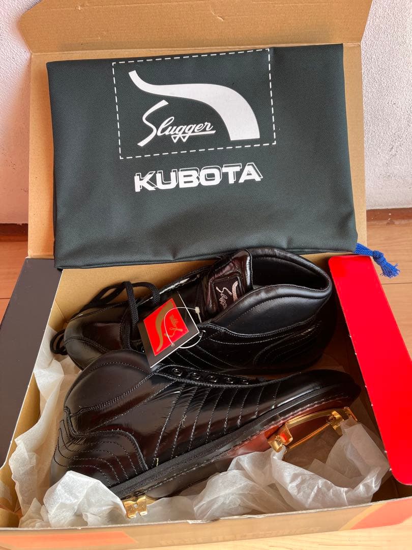 【未使用本革】久保田スラッガー 野球スパイク 26.5cm 金具 D-163