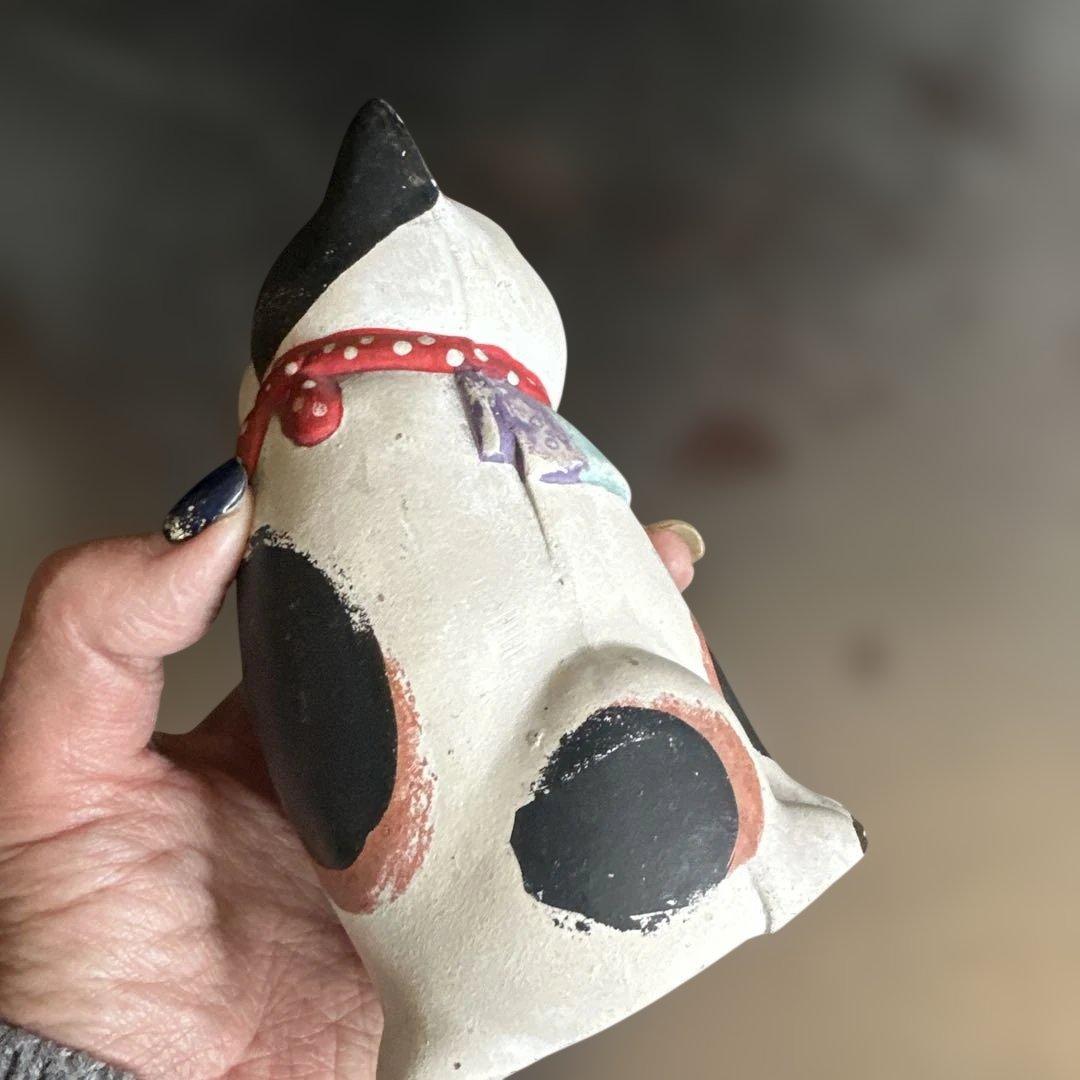 瀬戸焼　土人形　多色 招き猫 置物縁起物　猫　まねきねこ