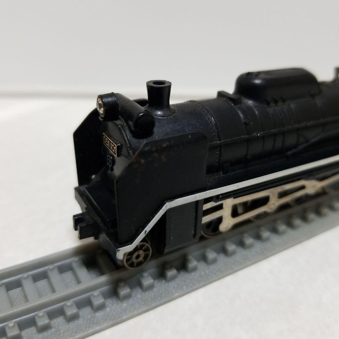 蒸気機関車模型　D51 101 機関車　鉄道模型　線路付き　レトロ