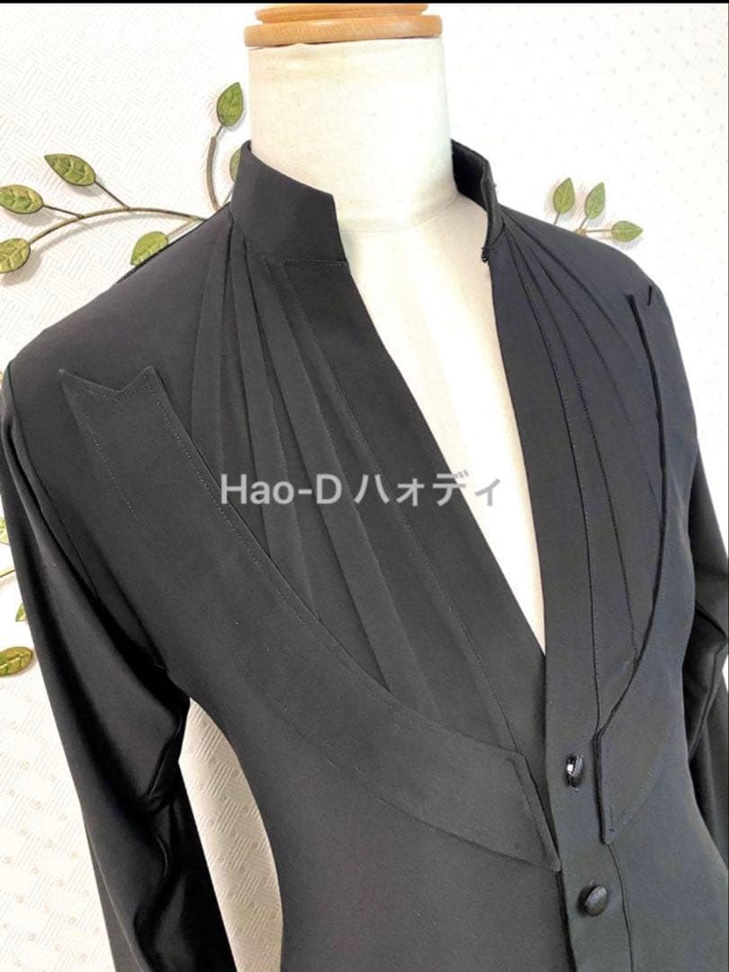 新品★社交ダンス★ラテン★メンズ★シャツ★メッシュ★ジャケット風★切替★M