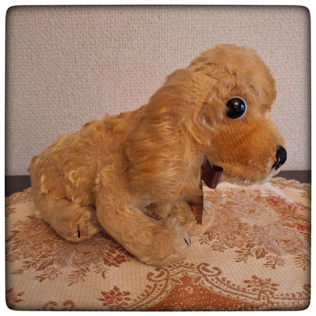 【前屈みな犬 コッパースパニエル】ヴィンテージ シュタイフ ポンチ目
