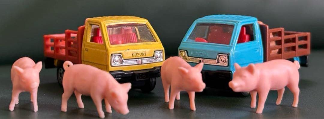 トミカ スズキ キャリィ 家畜運搬車 2台セット