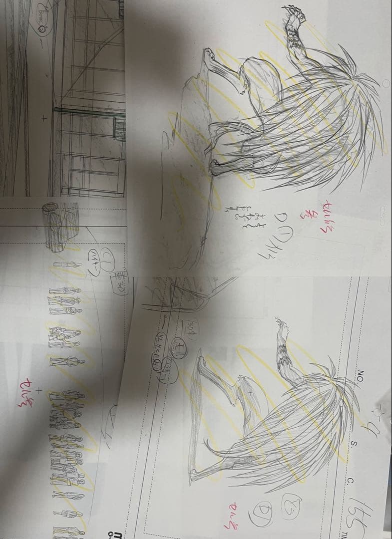 うしおととら 大量まとめ売り 原画 制作指示 セル画 直筆 背景 アニメ制作資料