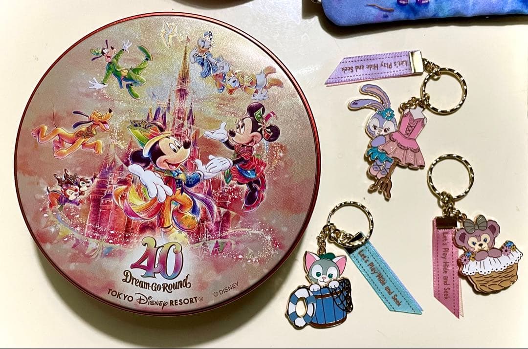 ダッフィーグッズ、ディズニー40周年空缶 セット