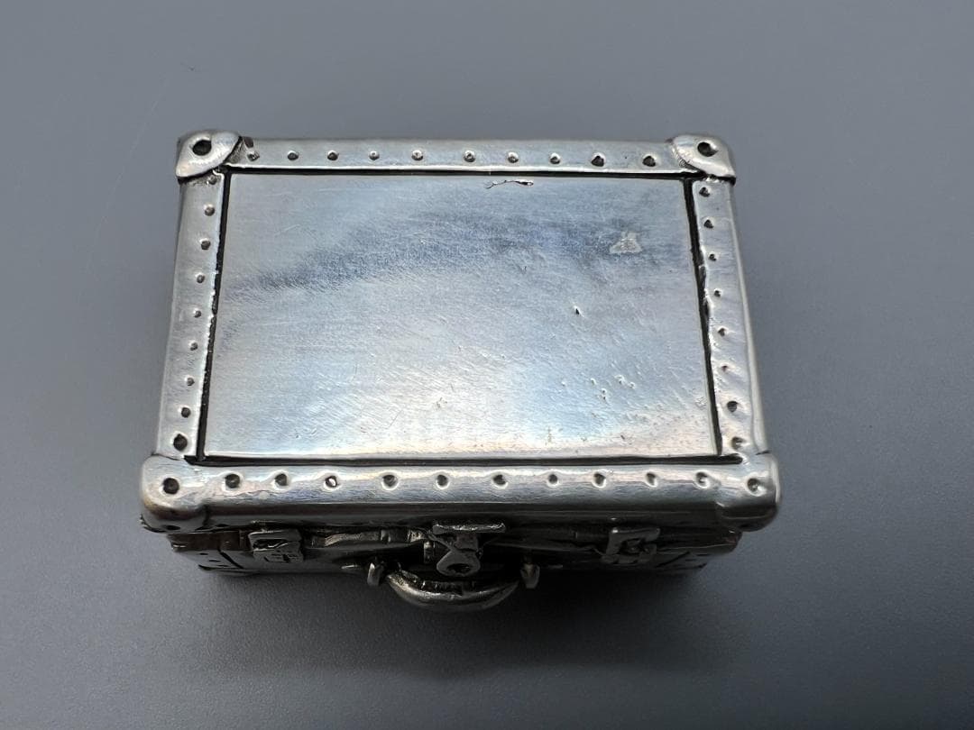 【海】銀製　800刻印　アクセサリ箱　小箱　銀細工　重量約31g