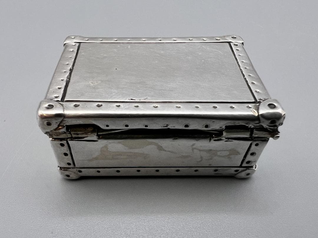 【海】銀製　800刻印　アクセサリ箱　小箱　銀細工　重量約31g