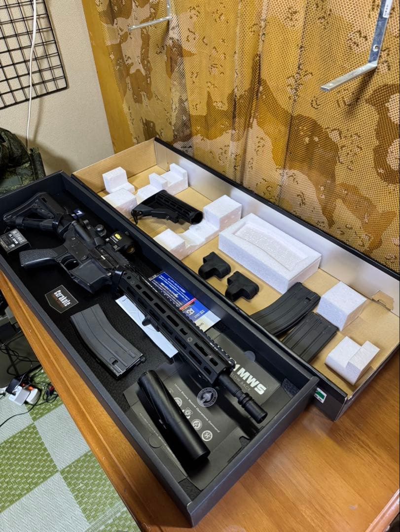 東京マルイ MWS M4 Ris3カスタム マガジン3つ