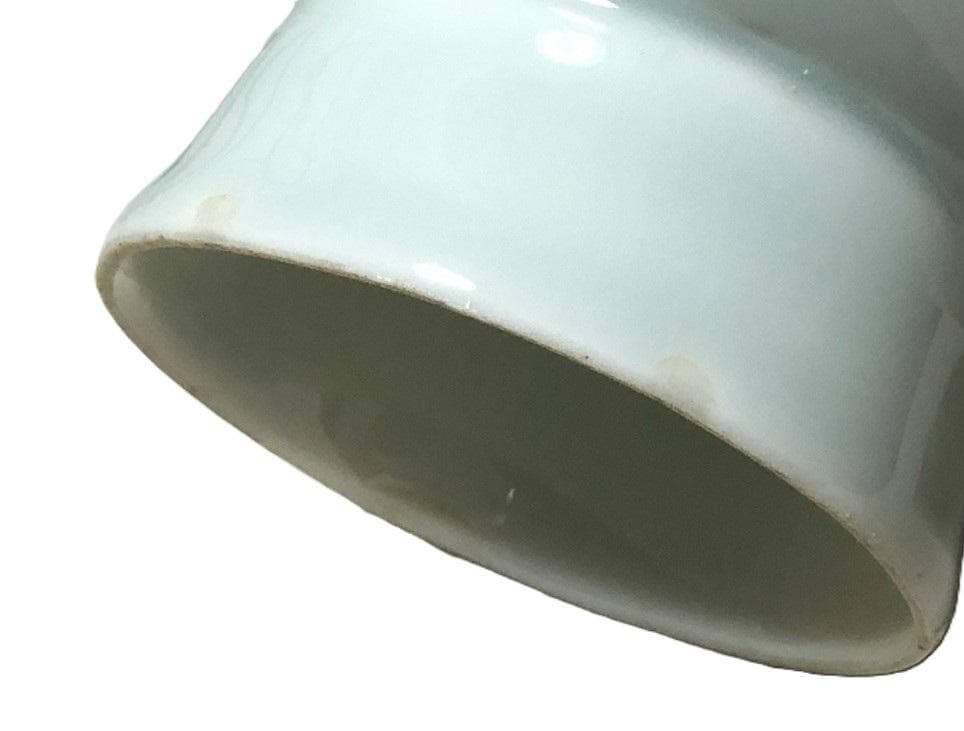 【 本銀色絵大盃 】　薄胎磁　高砂画　天保15年　瀬戸焼骨董