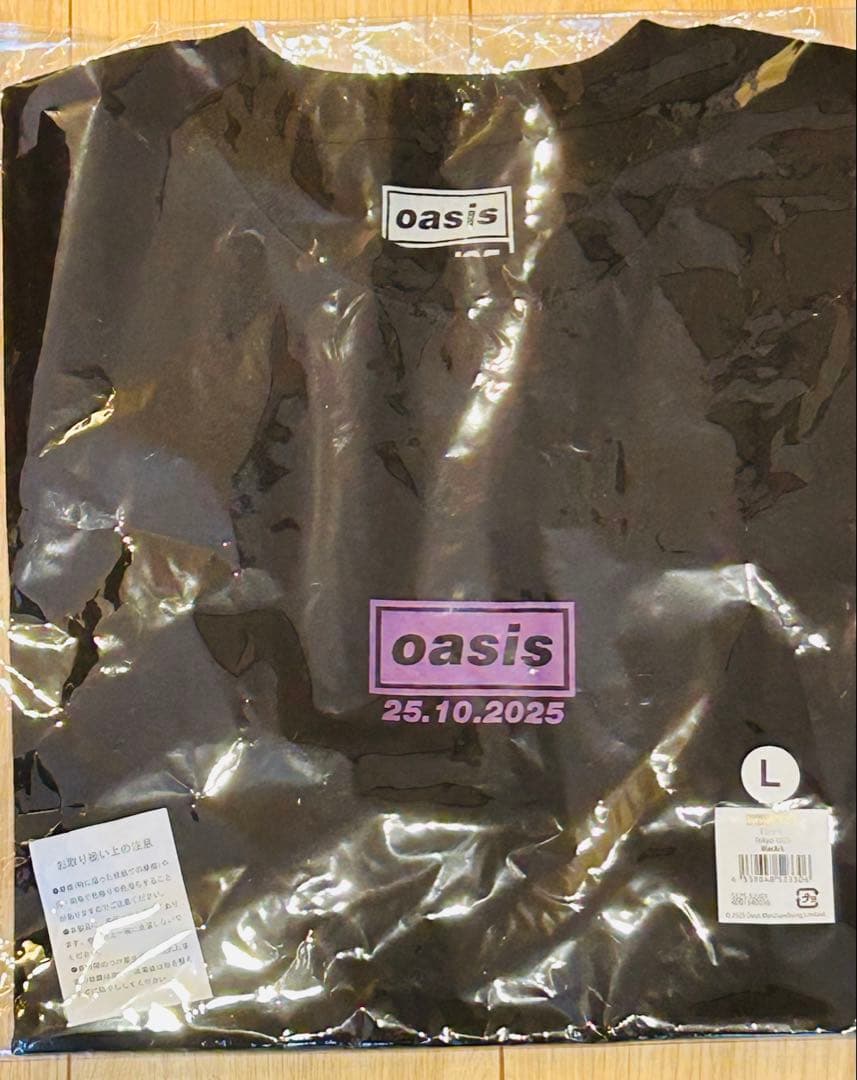oasis 東京ドームライブ 限定Tシャツ Lサイズ 25.10.2025