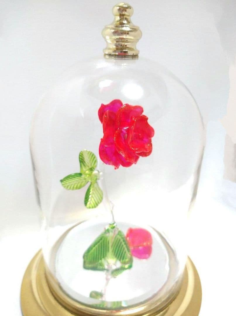 【新品・未使用】魔法の薔薇　ガラスドーム　美女と野獣　ディズニーワールド　送料込