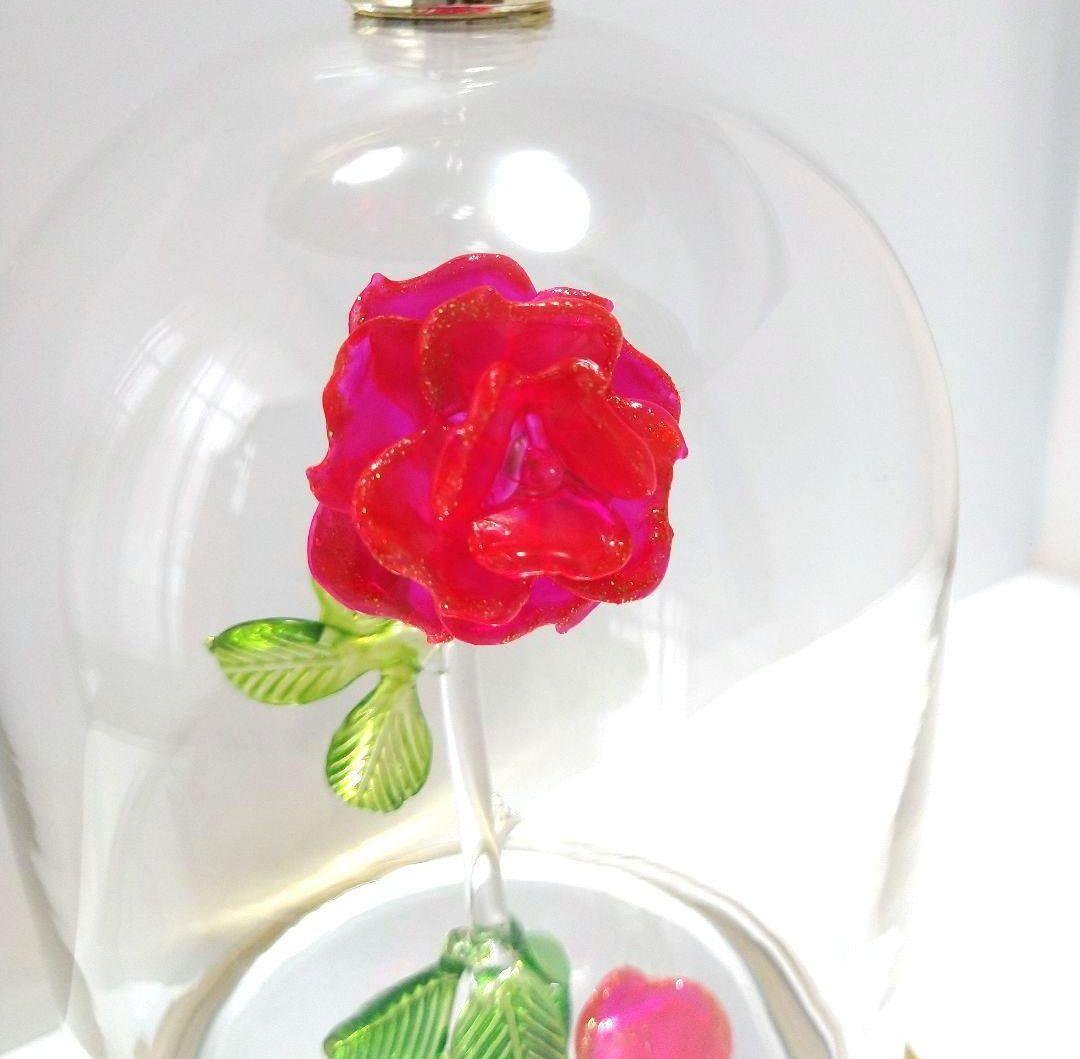 【新品・未使用】魔法の薔薇　ガラスドーム　美女と野獣　ディズニーワールド　送料込