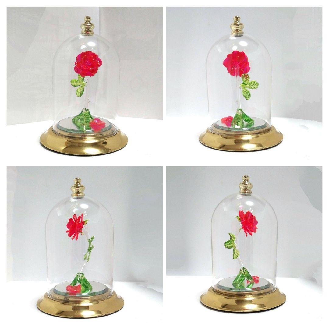 【新品・未使用】魔法の薔薇　ガラスドーム　美女と野獣　ディズニーワールド　送料込