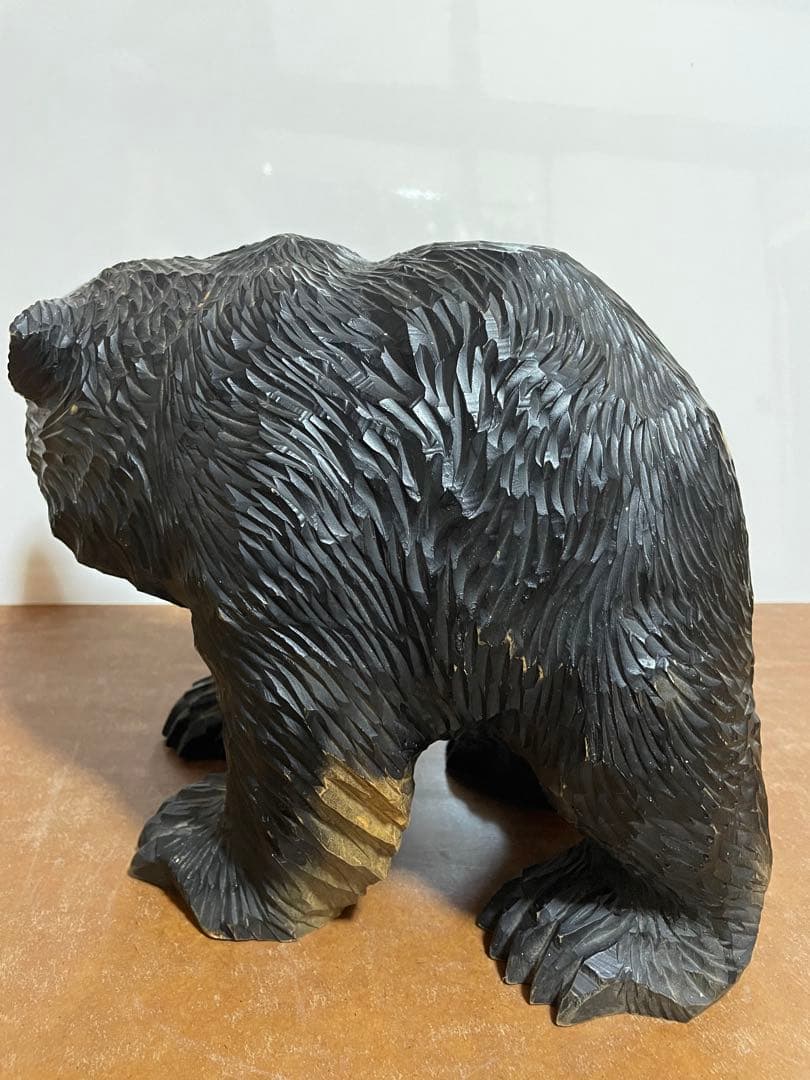 八雲町木彫り熊　木歩作　引間二郎　北海道民藝工芸品