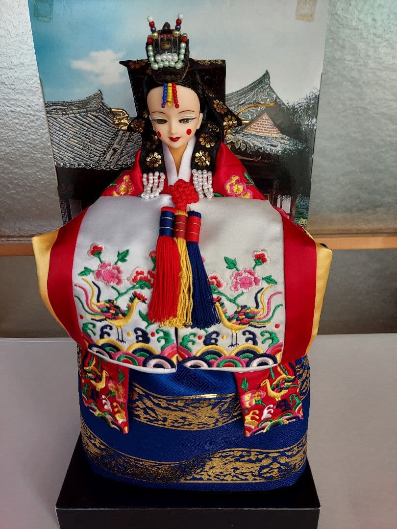 韓国　花嫁人形　韓服　民族衣裳　花嫁衣裳