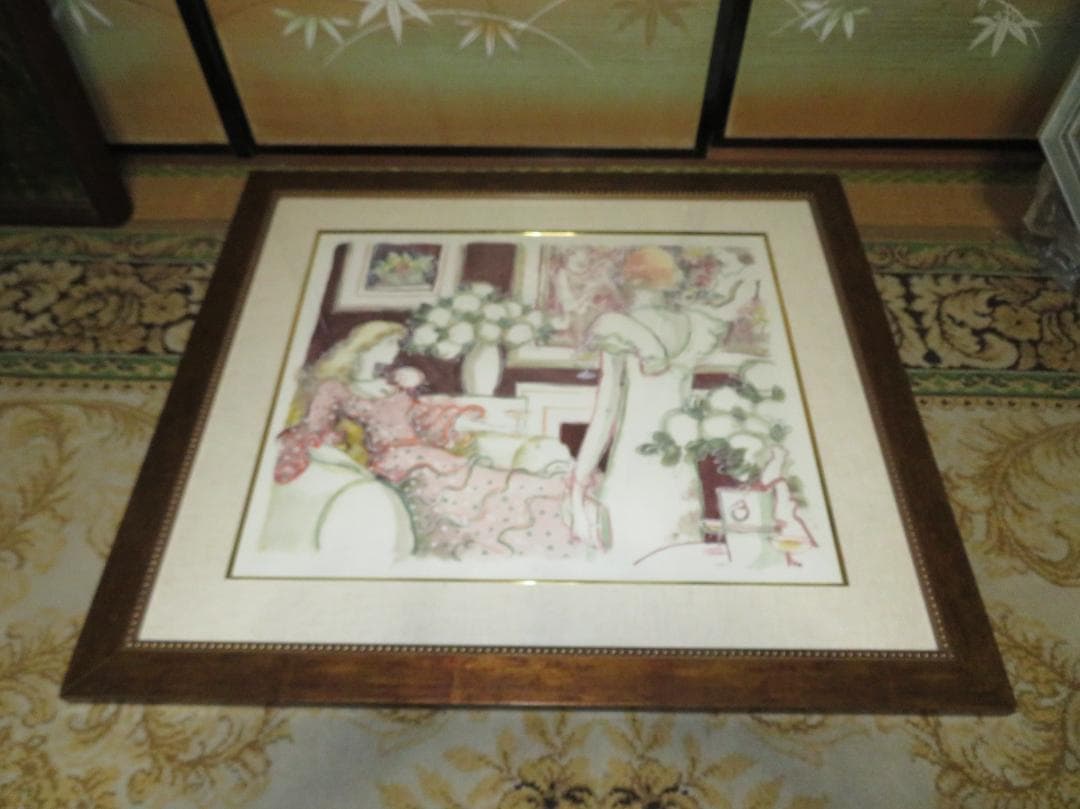 ◆ サージ・マルジス（Serge Marjisse）　水彩　「シャンパン」 ◆