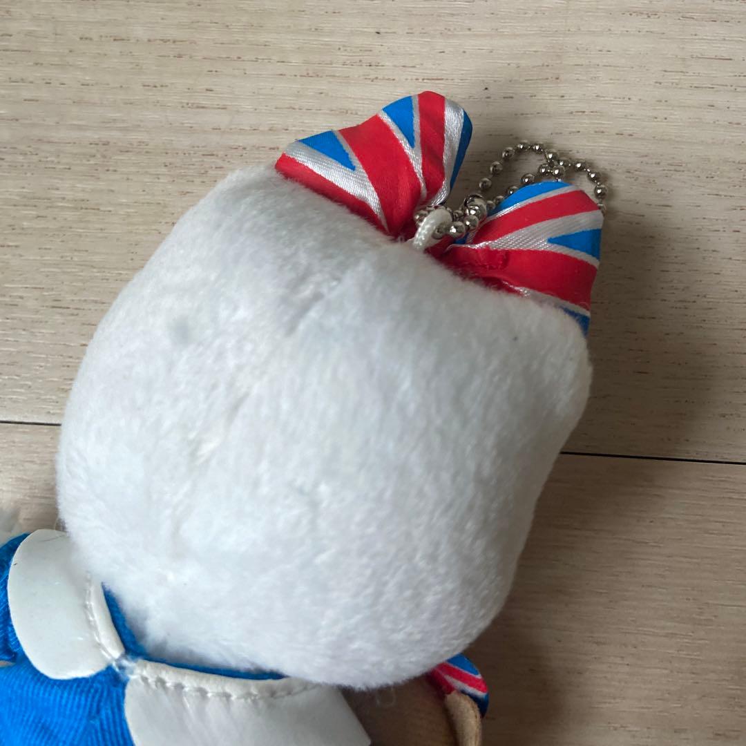 サンリオキティ マスコットキーホルダーユニオンジャックタイニーチャムぬいぐるみ