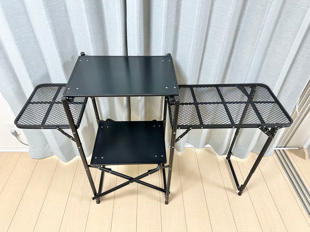 山善 キャンパーズコレクション タフライトスタンド キッチンテーブル