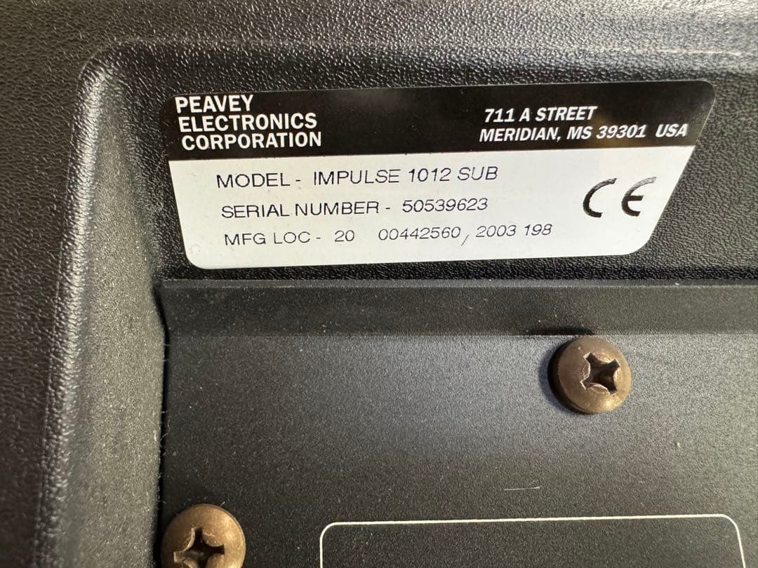 PEAVEY ピーヴィー IMPULSE 1012 SUB スピーカー