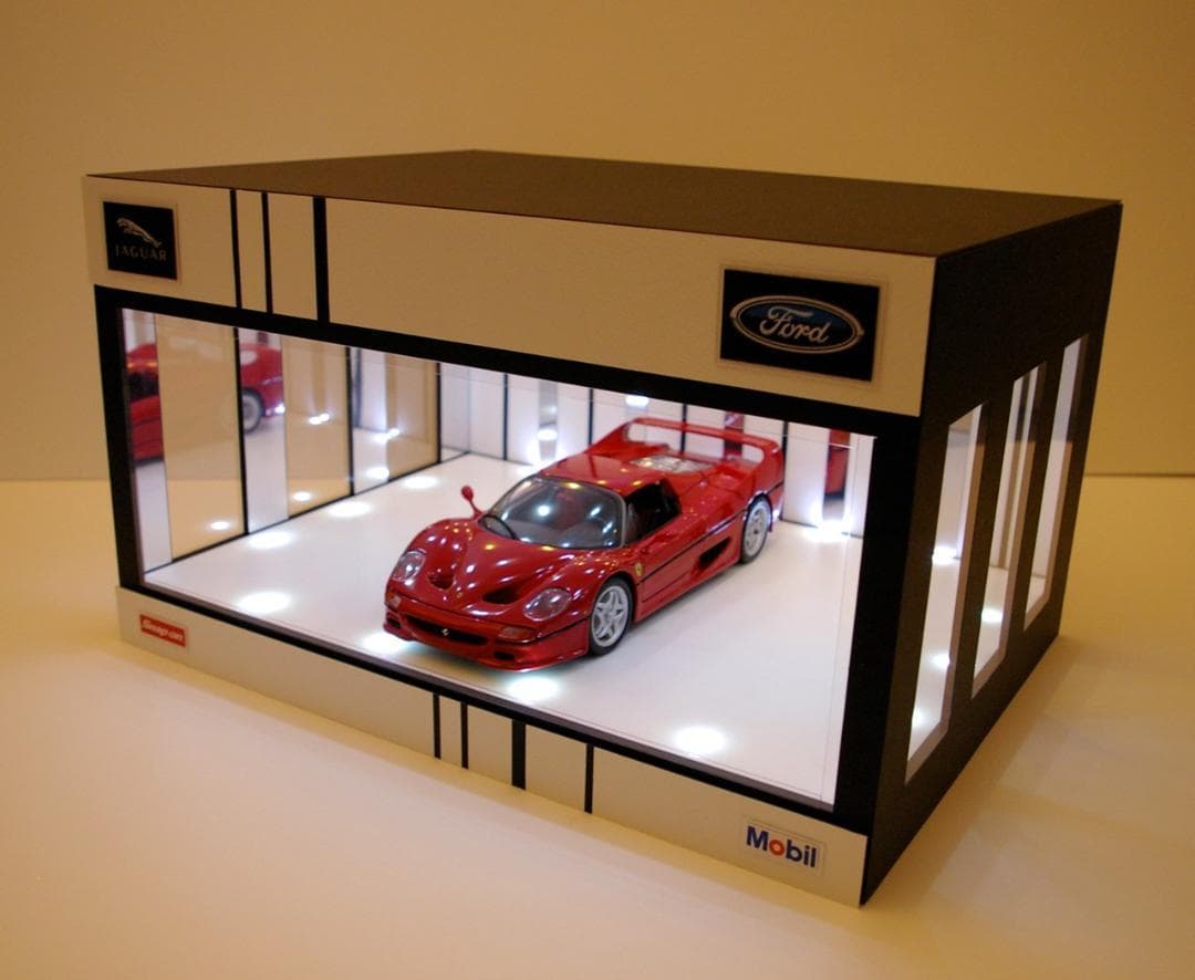 モネ・1/18展示可・BK.W・ディスプレーBOX/ネオジオラマ