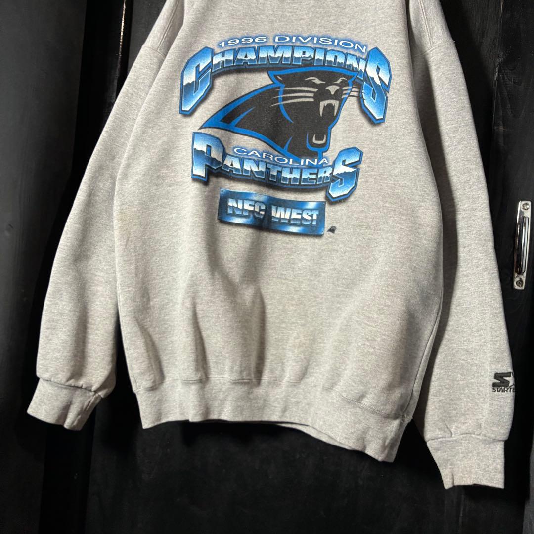 USA製　STARTER NFL PANTHERS スウェット　グレー　ラメ
