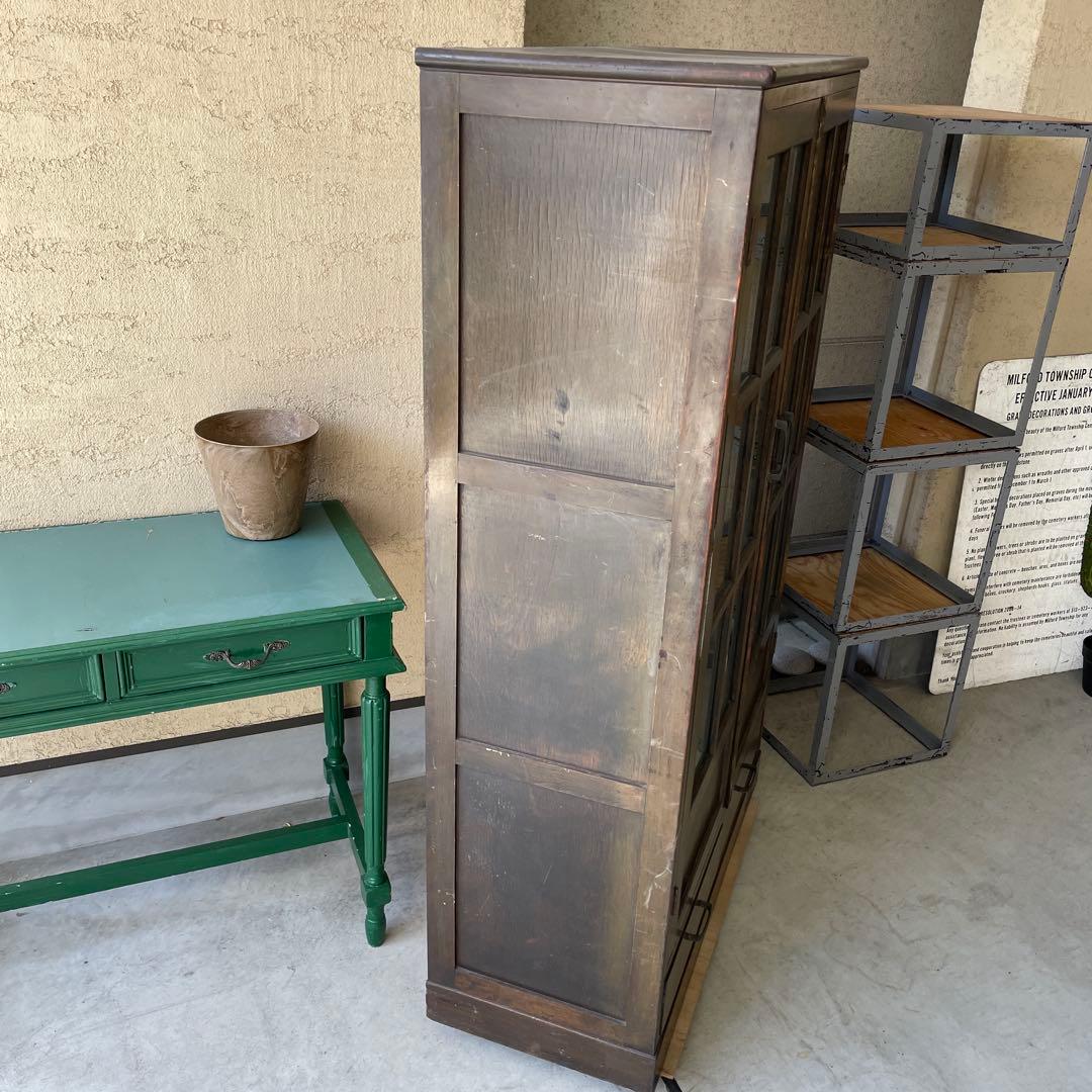 ヴィンテージ 古家具 キャビネット 飾り棚 無垢材 レトロ アンティーク