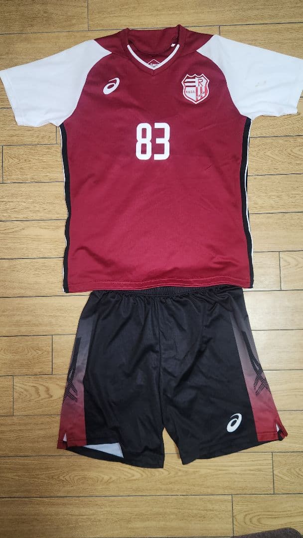 サ*ー様 ASICS 立命館大学体育会系サッカー部チームユニフォーム、応援シャツ