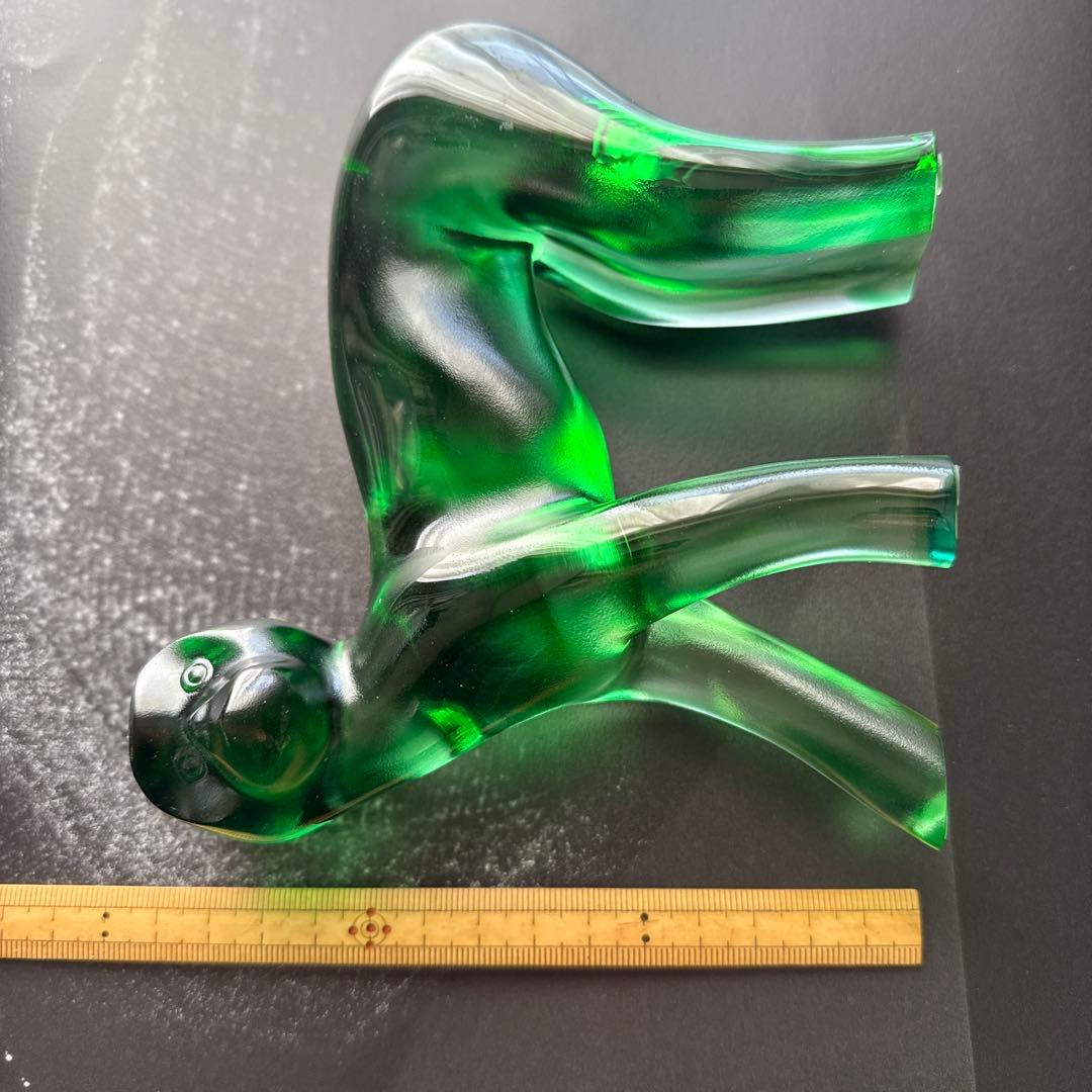 Tittot 琉園工房 クリスタル置物 猿 ガラス工芸