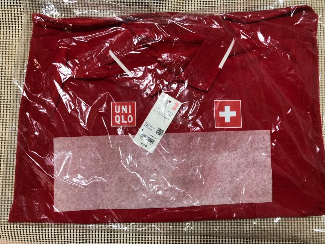 新品　ユニクロ　テニス　ウェア　オリンピック　ロジャーフェデラー　スイス　L