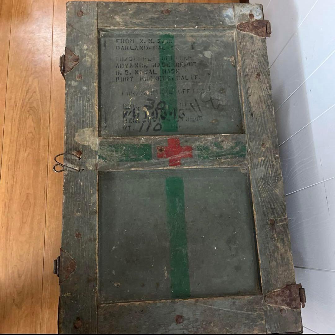 米軍　実物　US トランク　大　送料無料