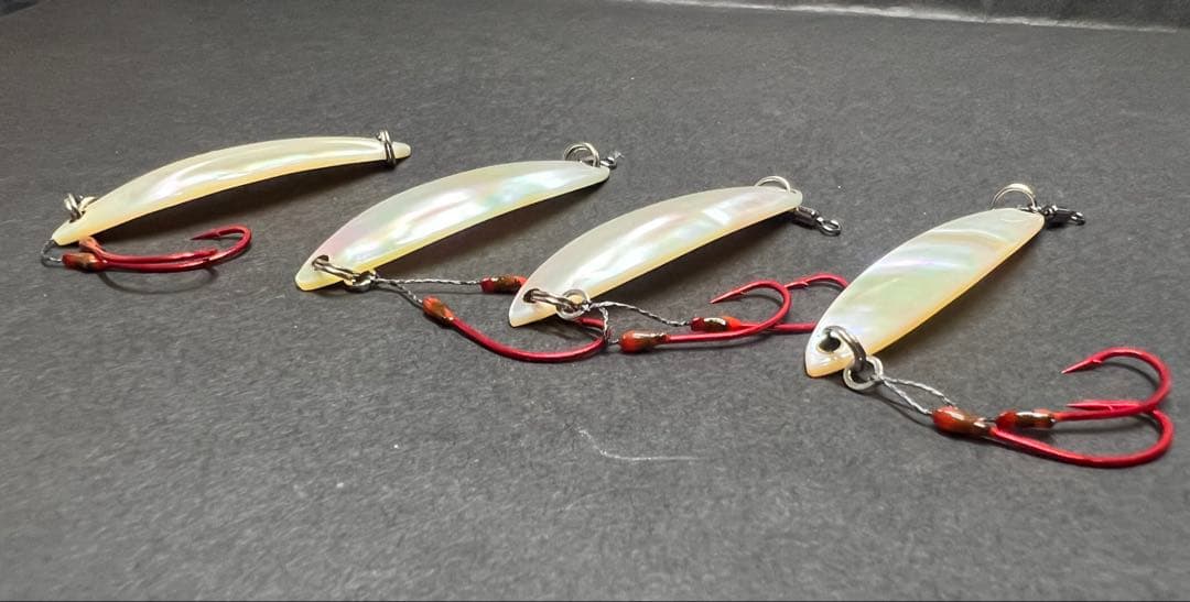 シェルスプーン夜光貝　アワビ5点セット　レイクトローリング