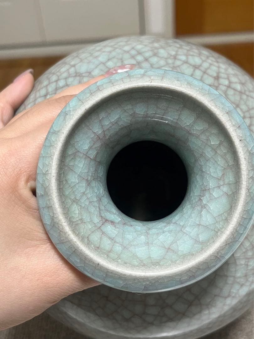 中国美術 清代哥釉 陶磁器 伝統工芸品 美術品 置物 唐物