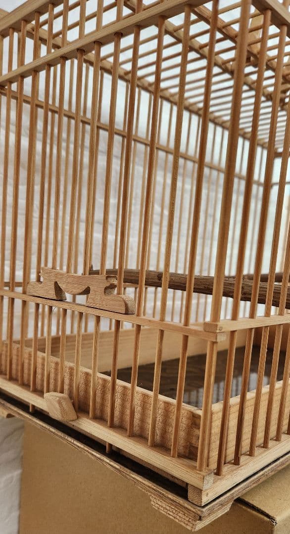 ◯～か ☆竹製☆ 持ち手付き 手作り鳥かご